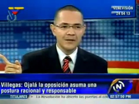Villegas: Medios privados pretenden ocultar muertes por hechos violentos de la derecha
