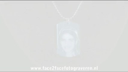 Gegraveerde foto hanger (militairy dog tag)