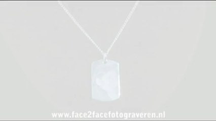 Gegraveerd foto hangertje zilver sterling