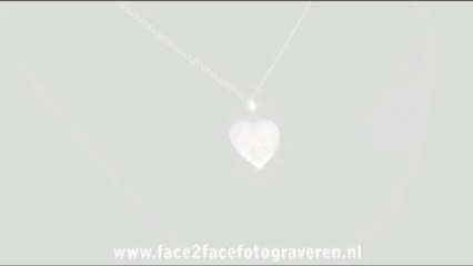 Gouden foto hanger 18 karaat (hart)