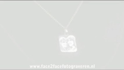 Gouden foto hanger 18 karaat (vierkant)