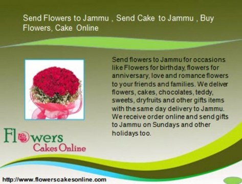 Send Flowers to Jammu, Send Cake to Jammu, Buy Flowers, Cake Online, Order Deliver