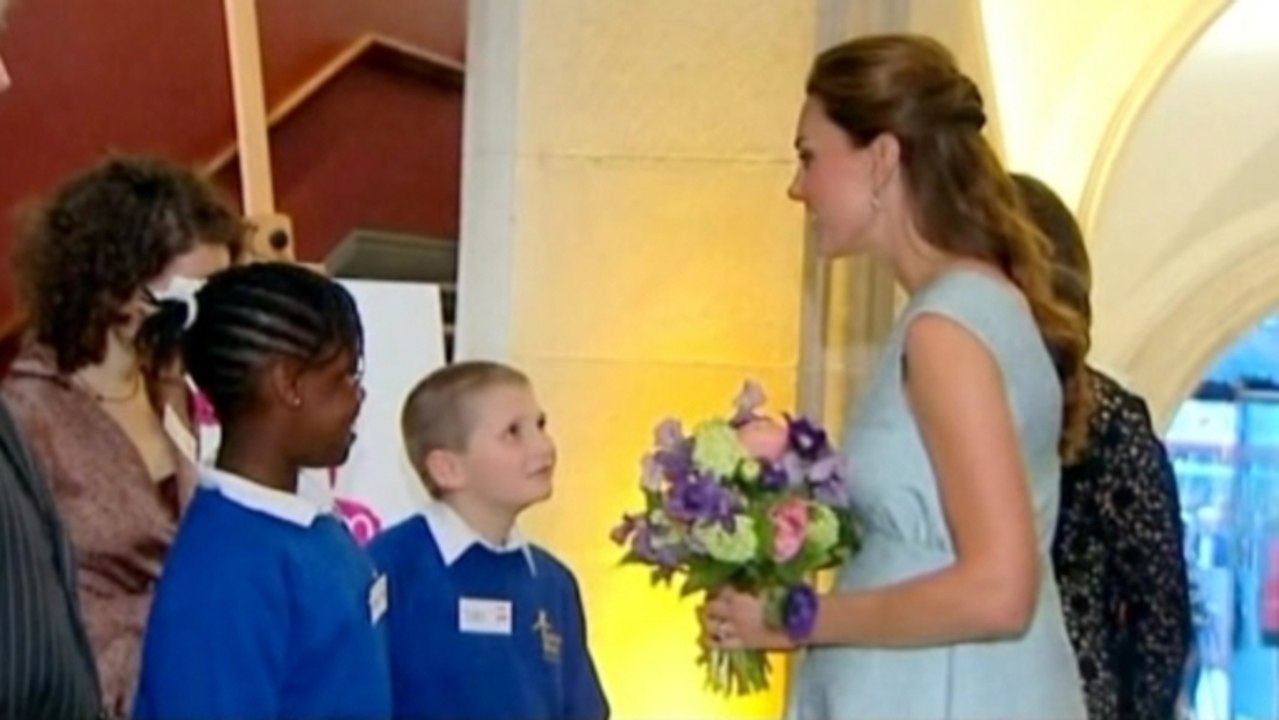 The Duchess of Cambridge 'bumps' around the National Portrait Gallery