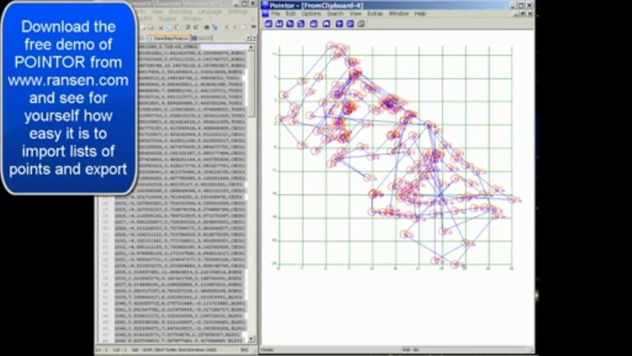 Pointor convert Excel (txt) File to polylines or points AutoCAD (dxf ...
