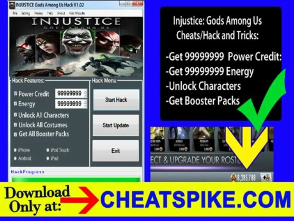 Unlock Characters with Injustice Gods Among Us Cheat App, No JailBreak