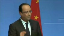 Depuis la Chine, Hollande anticipe les mauvais chiffres du chômage
