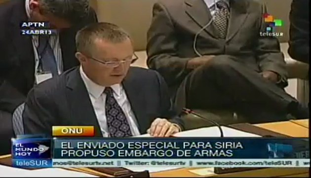 Brahimi propuso a ONU embargo de armas a combatientes sirios