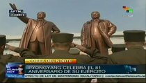 Corea del Norte celebra aniversario de sus Fuerzas Armadas