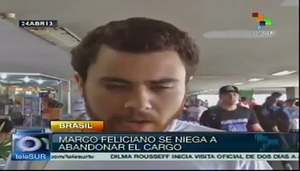 Brasileños piden renuncia de Feliciano a comisión de DD.HH.