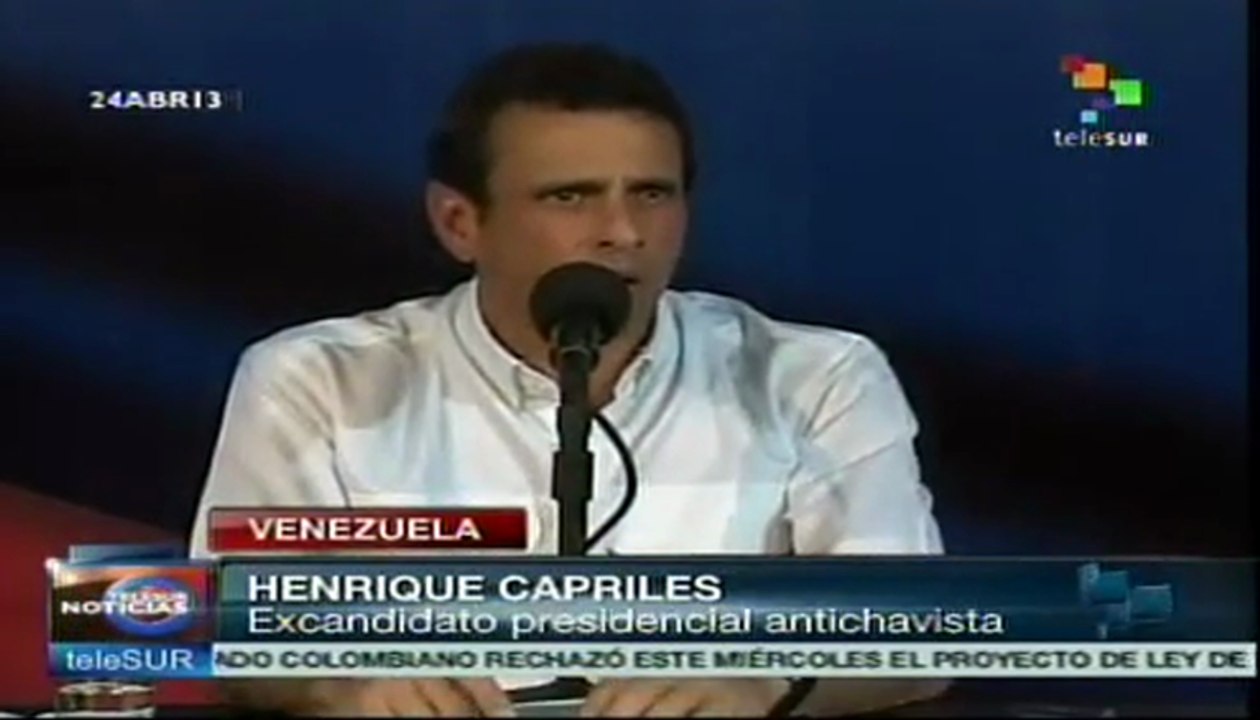 Capriles da ultimátum al CNE sobre auditoría de votos