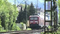 Züge bei Bad Hönningen, Dispolok 182, RBS-DBS 185, 145, 155, 189, Re482, 3x DB 185, 3x 143, 6x 425