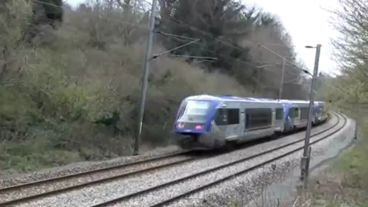 TGV file sur Paris croise TER