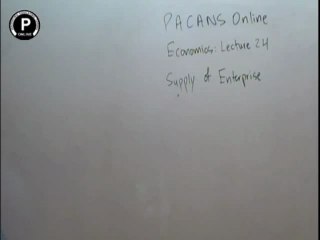 Economics lec 24 supply of Enterprise