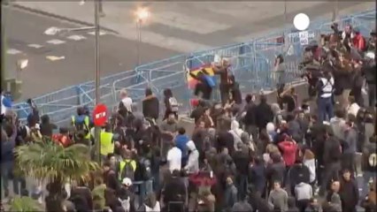 Clashes in Madrid as Spain announces record jobless levels