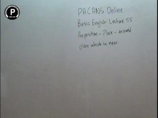Basic english lec 55 Prepositions place around