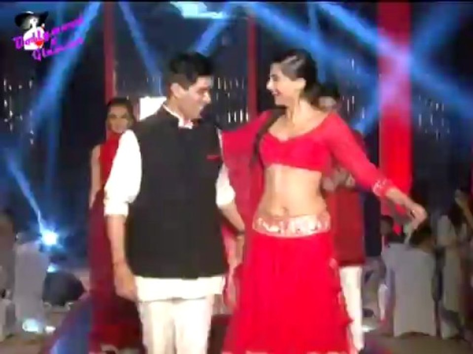 Hard killing smile by Sonam Kapoor for Colgate fashion show by Manish Malhotra