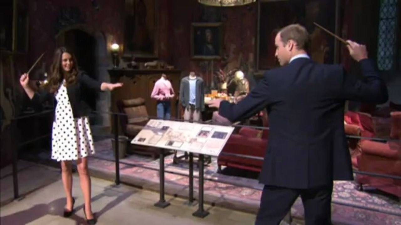 Kate and William Harry Potter wand battle