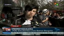 Estudiantes de universidades privadas protestan en Chile