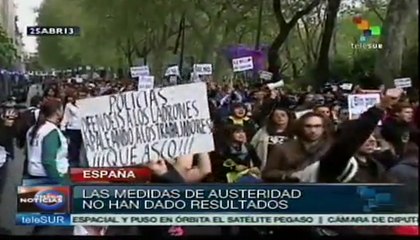 Protestas en España terminan con 15 detenidos