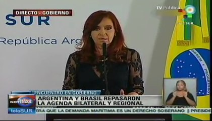 Fernández recibió a Dilma Rousseff en Argentina