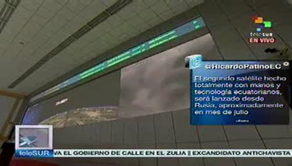 Lanzamiento del satélite ecuatoriano Pegaso