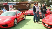 Sfilata di Ferrari al parcheggio del Centro Accoglienza Turistica di Castel del Monte (Andria)