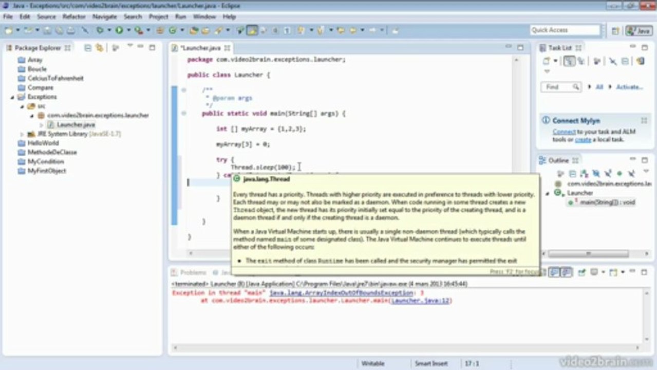 4.2 Manipuler des exceptions
