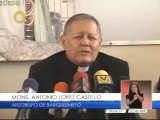 Arzobispo de Barquisimeto: La actuación de los organismos de seguridad no estuvo bien