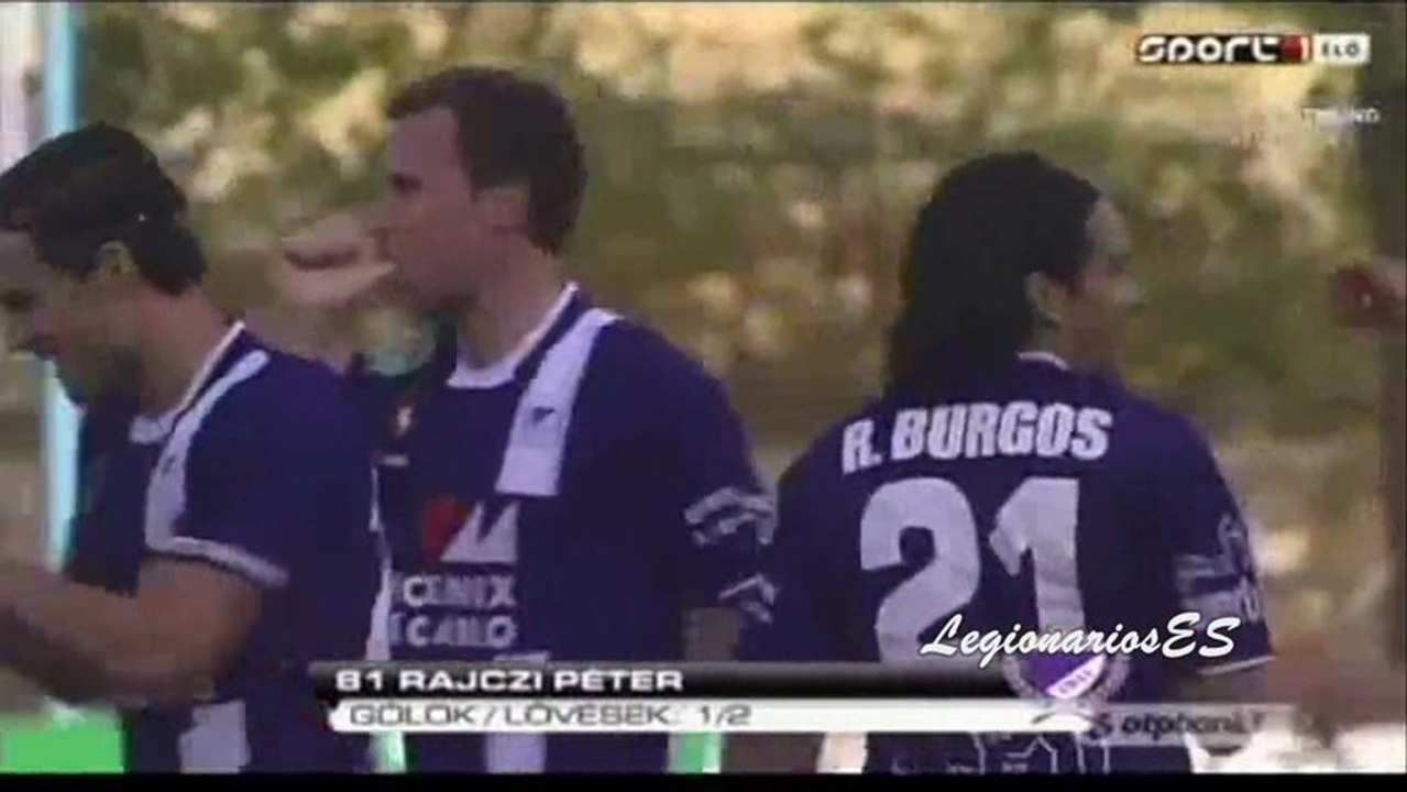 Asistencia de gol de Rafael Burgos - KTE Phoenix Macano 3-1 Egri FC - Liga OTP Bank de Hungria 26/04/2013