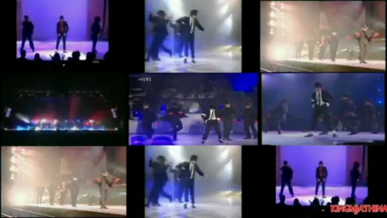 Michael Jackson Dangerous live mix nine split screens