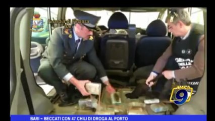 Bari | Beccati con 47 chili di droga al porto