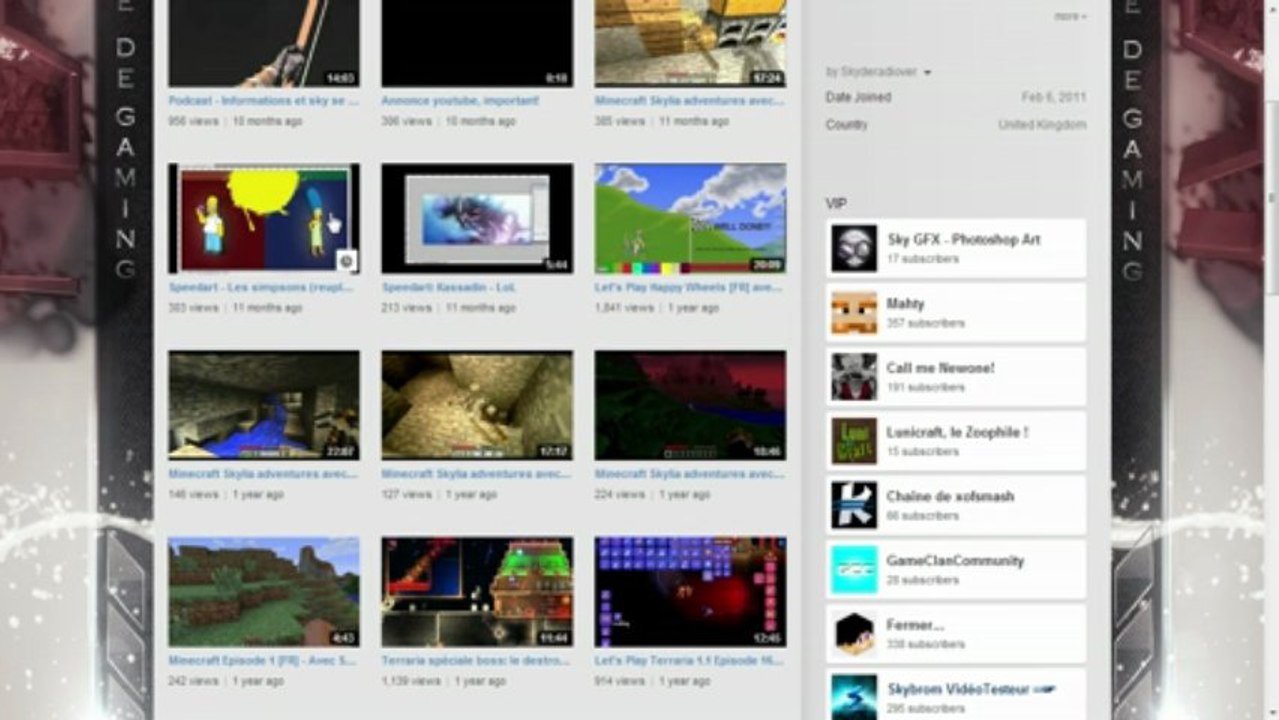 ma chaine youtube et dailymotion