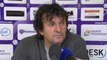 Conférence de presse FC Istres - EA Guingamp : José  PASQUALETTI (FCIOP) - Jocelyn GOURVENNEC (EAG) - saison 2012/2013