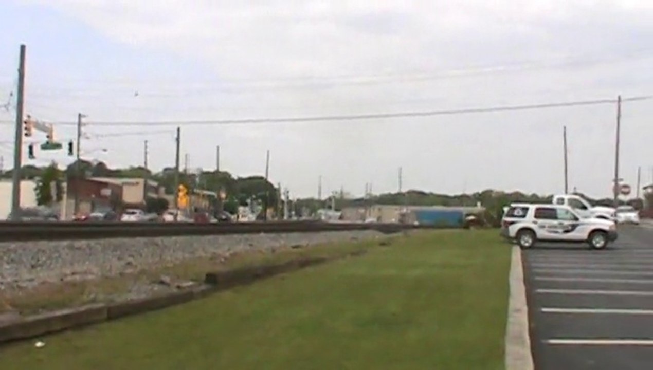 Norfolk Southern Triple Crown roadrailer train southeast through Austell Ga.