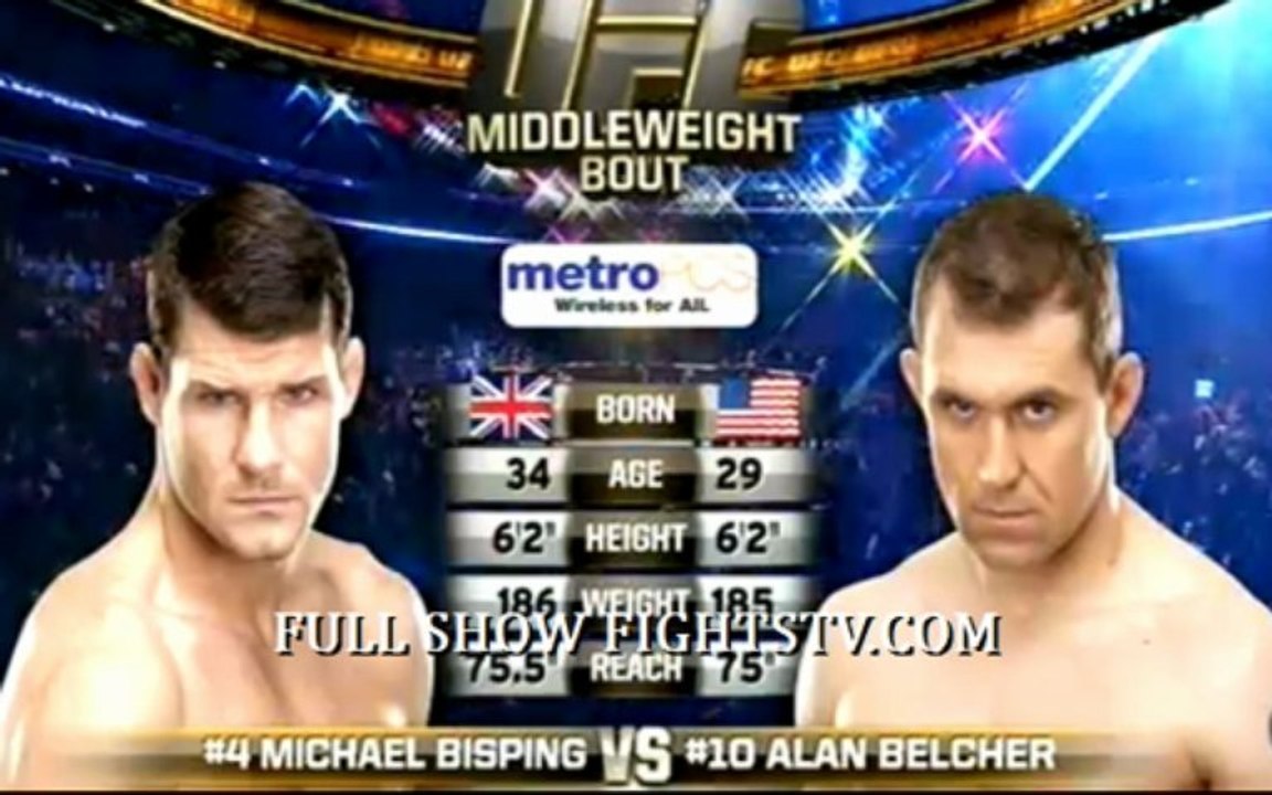 Bisping vs Belcher full fight video