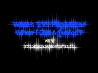 What's That POP In A Chiropractic Adjustment?