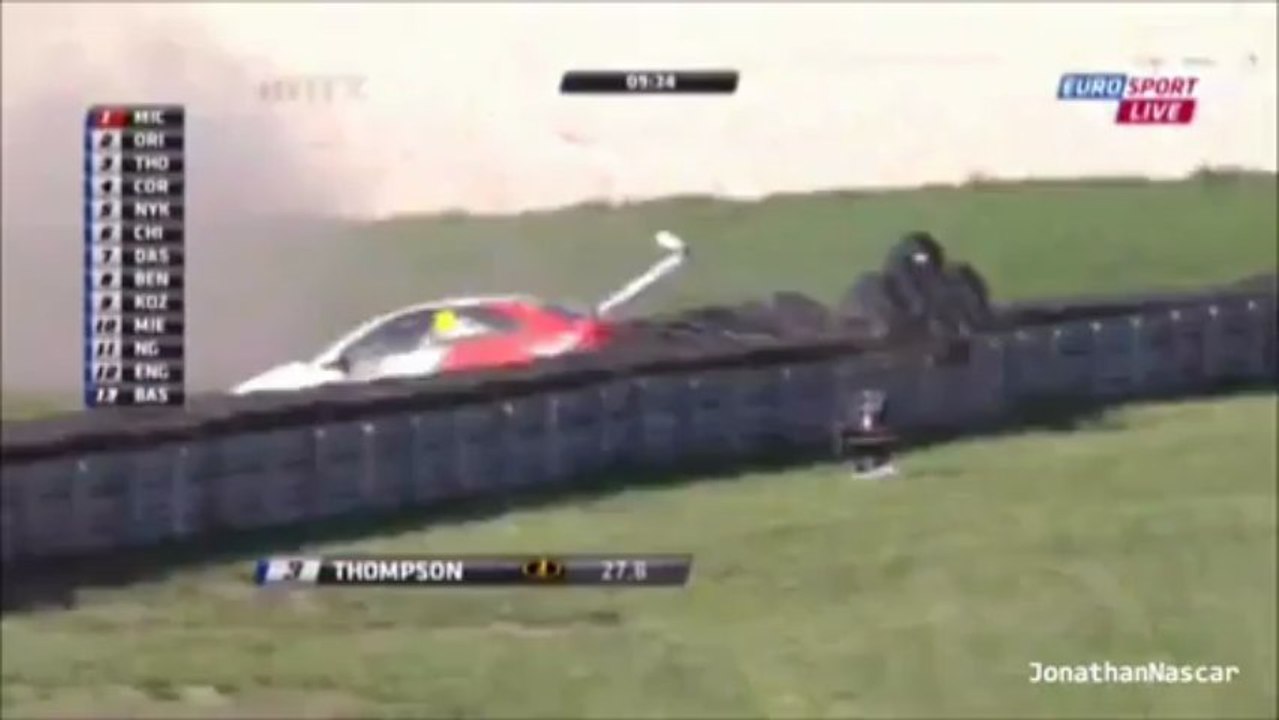 WTCC 2013 Warm Up Slovakia Chilton crash