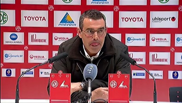 Conférence de presse Valenciennes FC - AS Nancy-Lorraine : Daniel SANCHEZ (VAFC) - Patrick GABRIEL (ASNL) - saison 2012/2013