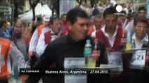 Waiter racing in Argentina - no comment