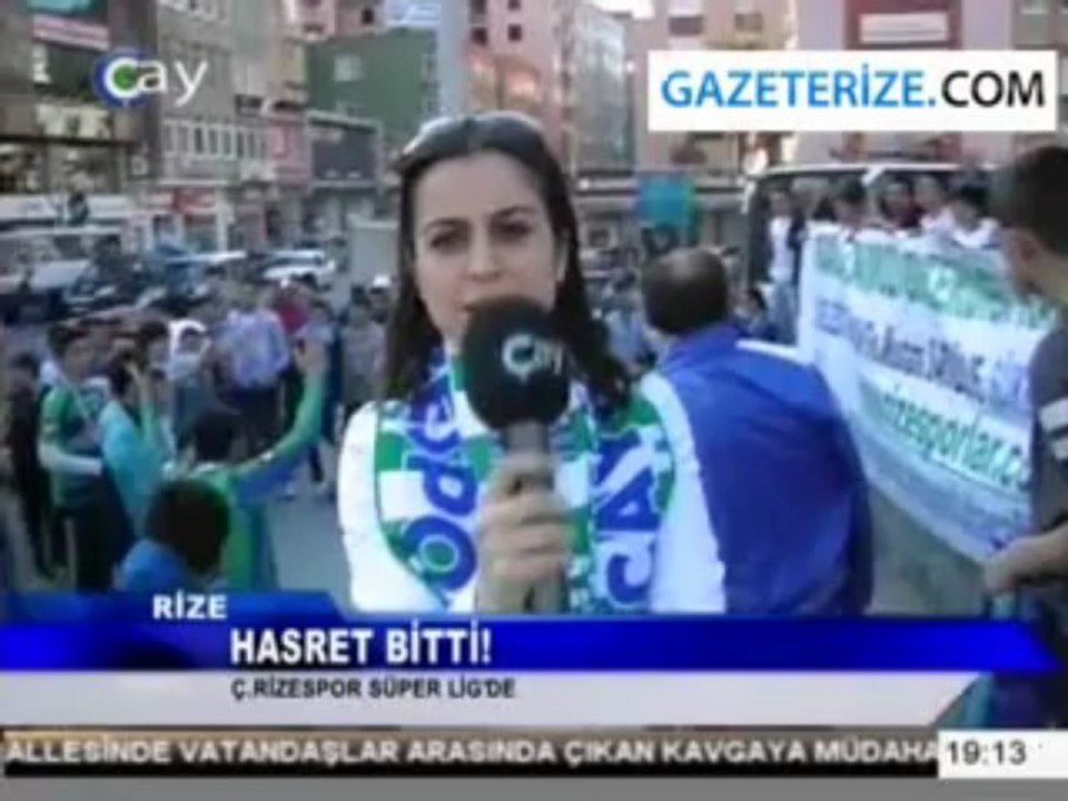Rizespor şampiyonluk sevinci
