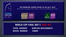 Goteborg  FEI Rolex World Cup –Final  JUMP OFF , -  Steve Guerdat , - Beezie Madden  -28 april 2013-