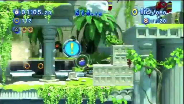 Sonic Generations - Sky Sanctuary Acte 1 - Défi 4 : Temps doré