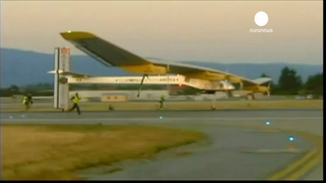 Solar-powered plane starts US trip