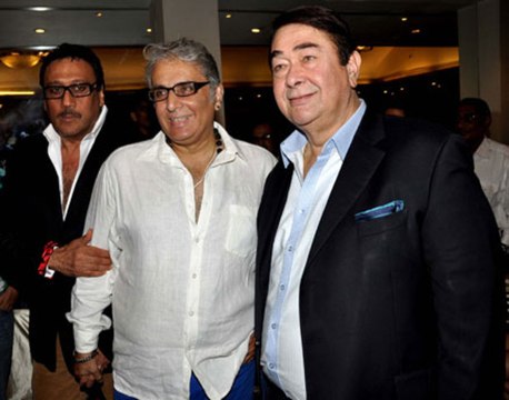 Jackie Shroff, Aditya Raj Kapoor and Randhir Kapoor at the Muhurat of Parents.