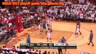 Oklahoma City Thunder vs Houston Rockets 2013 Playoffs game 4 Results