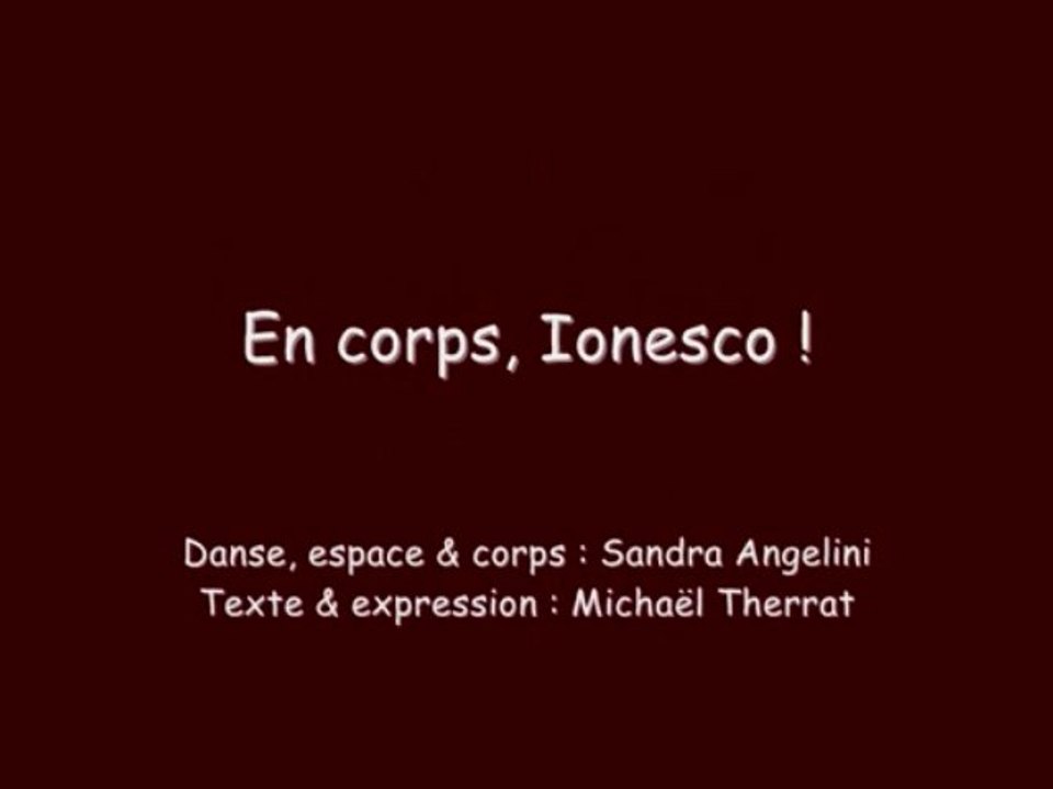 Fi Théâtre Atelier enfants 2010/2011 En corps, Ionesco ! Représentation