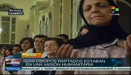 Cristianos sirios rezan por liberación de dos obispos