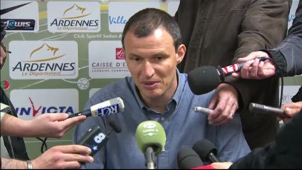 Conférence de presse CS Sedan - AS Monaco FC : Laurent  GUYOT (CSSA) - Claudio RANIERI (ASM) - saison 2012/2013