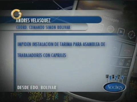 Andrés Velásquez denuncia prohibición de asamblea de trabajadores en la que participaría Henrique Capriles