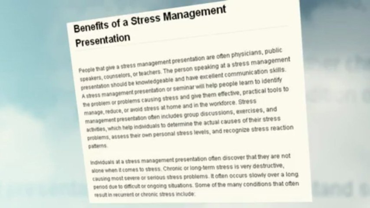What you need to know and understand about stress management